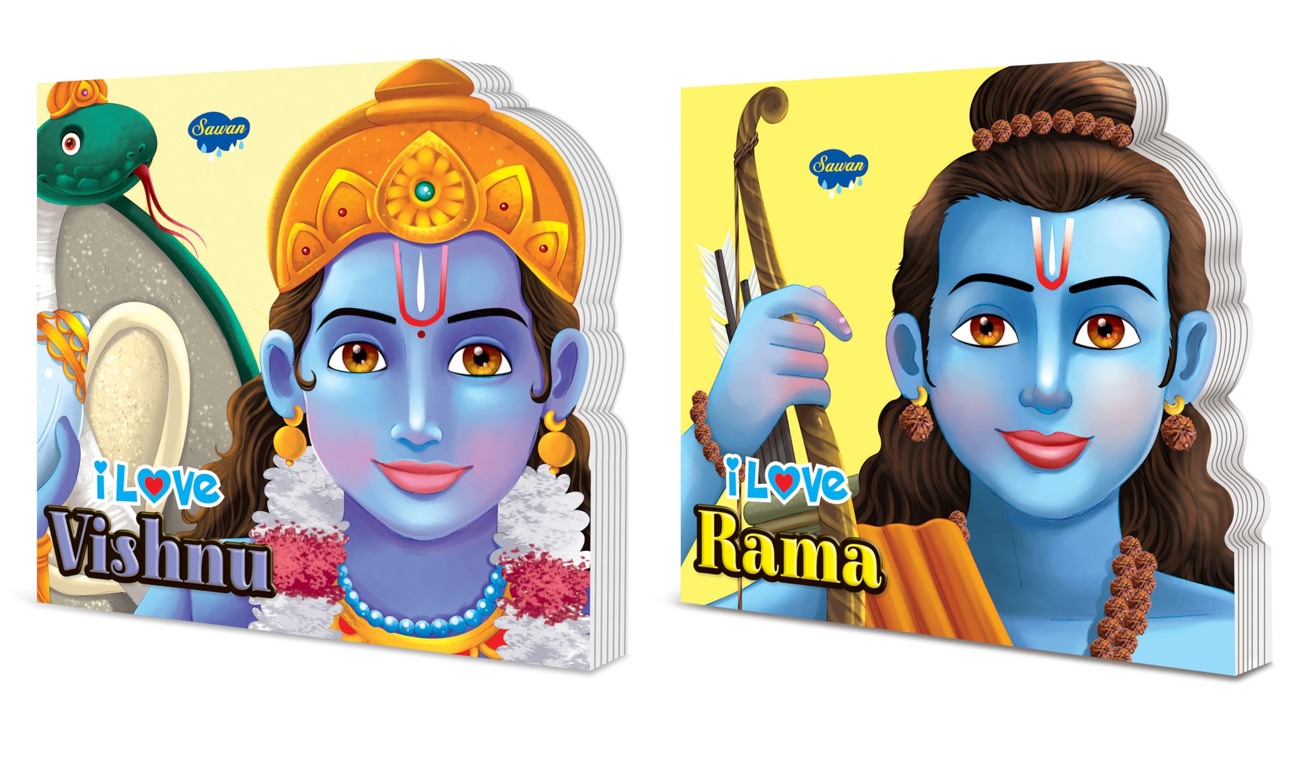 I Love Vishnu and Rama Die cut board book for kids : Childrens Educational Picture Book, Fun Learning Story for Kids, Picture 