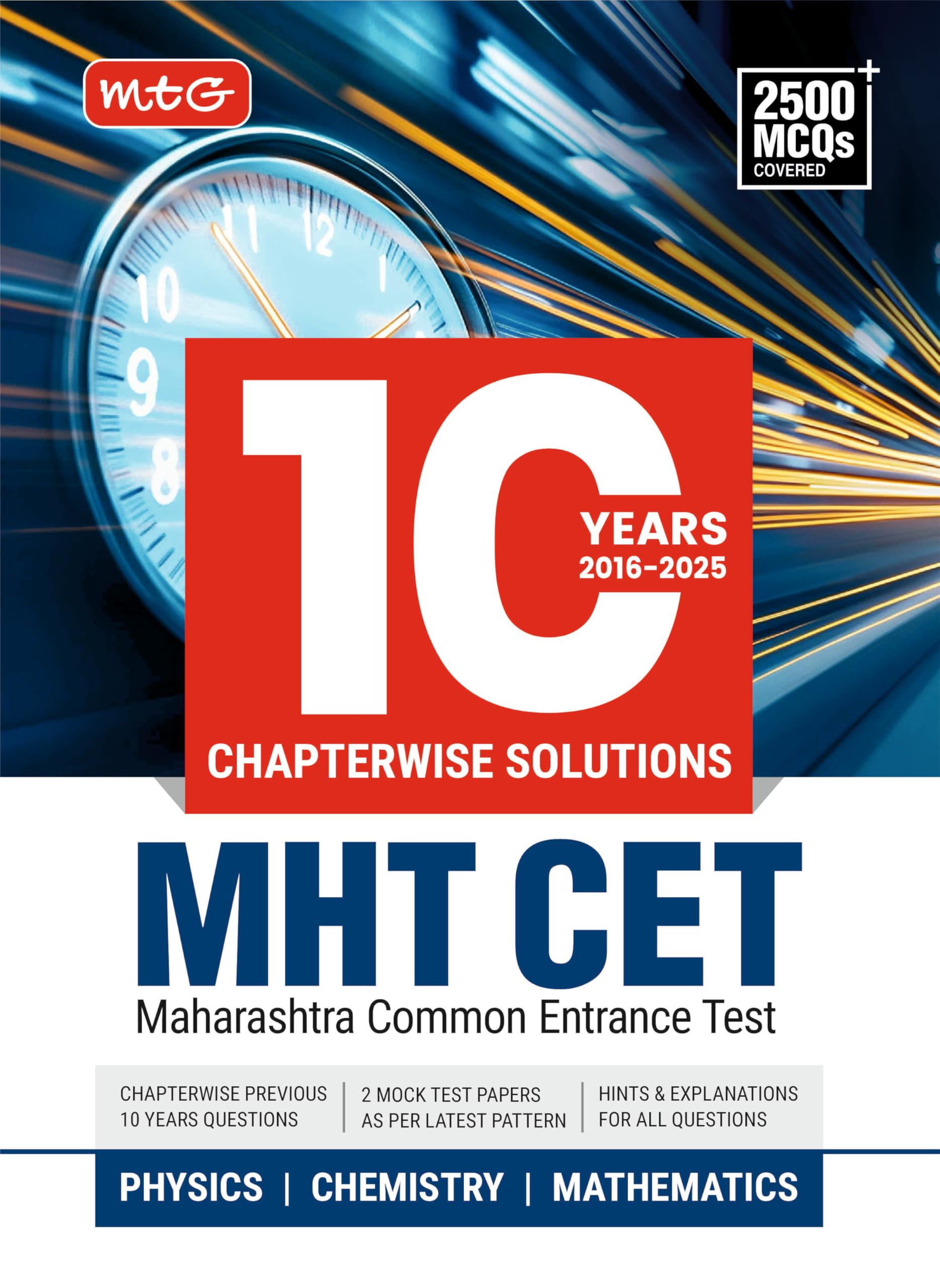 MTG 10 Years MHTCET Chapterwise Previous Solved Questions Papers (PYQ Book) For 2026 Exam | MHT CET Mock Test Papers For Physics