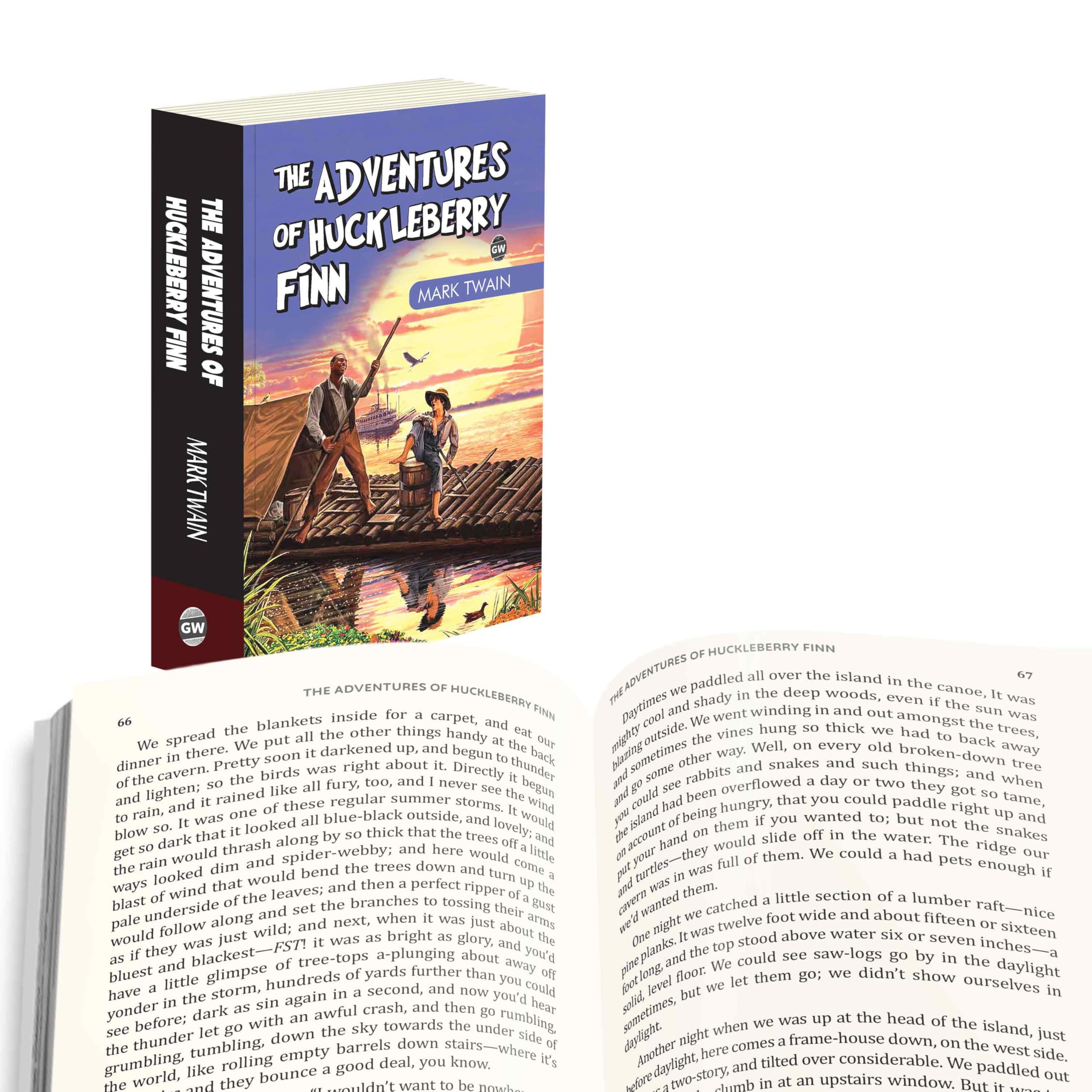 The Adventure Of Huckleberry Finn by Mark Twain (Paperback) : Timeless Adventure Story, Classic ComingofAge Novel, Famous Amer