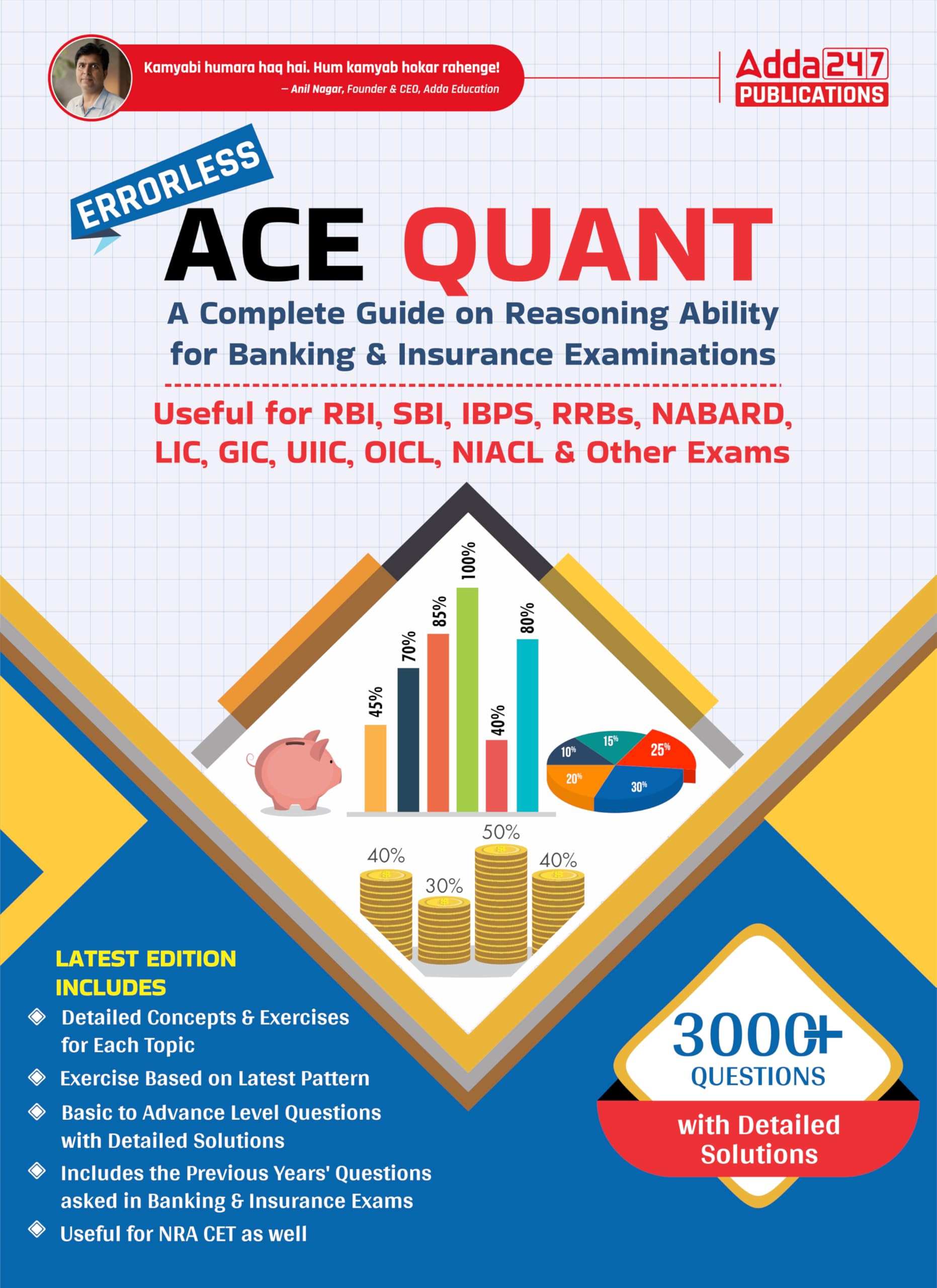 Ace Quantitative Aptitude Book For Banking And Insurance (Third English Medium Edition)