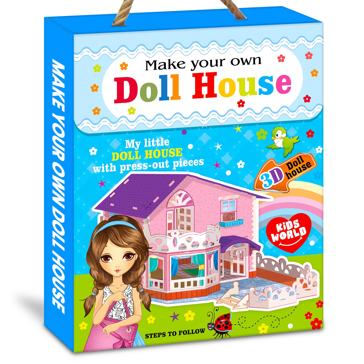 Make Own 3D Model Doll House Book 3x Early Learning Skills Booster Activity for Kids, Children and Toddlers Perfect Birthday Gif