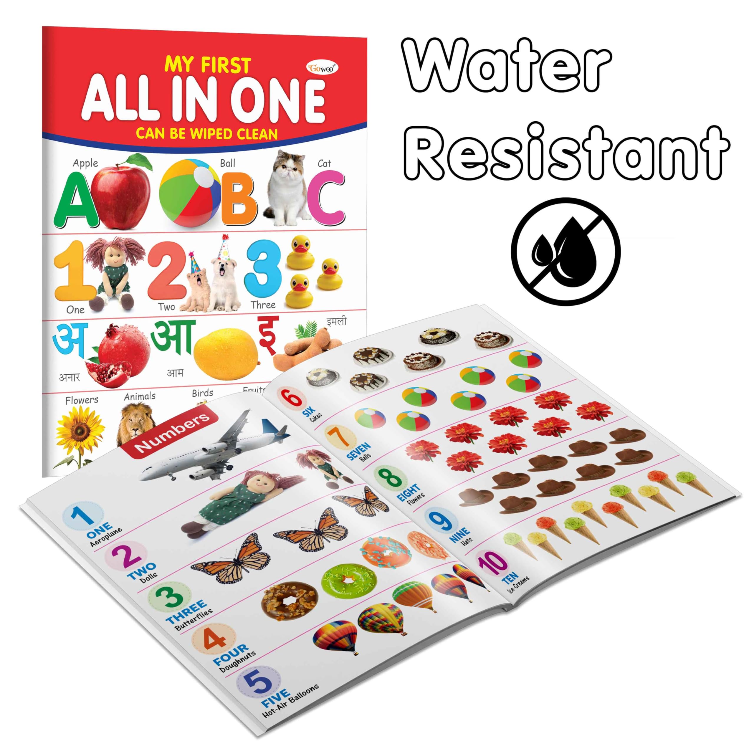 MY FIRST ALL IN ONE (CAN BE WIPE CLEAN) : Collection of early learning board books, Preschool Kids Book, Learning books for kids