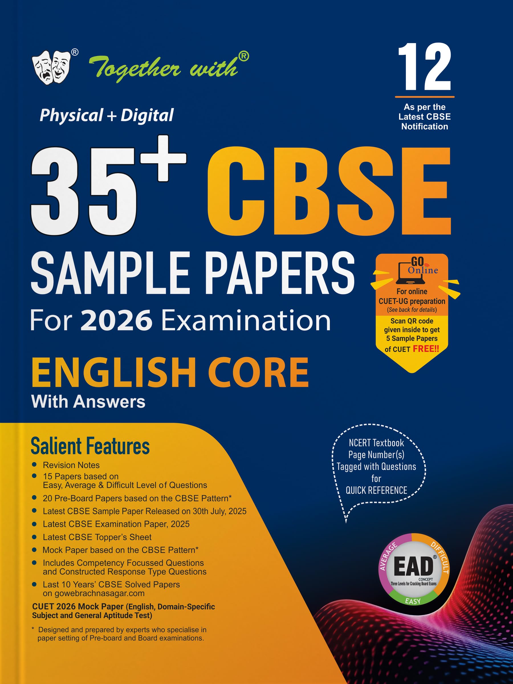 Together With 35+ Cbse Sample Papers Class 12 English Core For 2026 Board Exam | Ead Series In Physical + Digital Edition Includ
