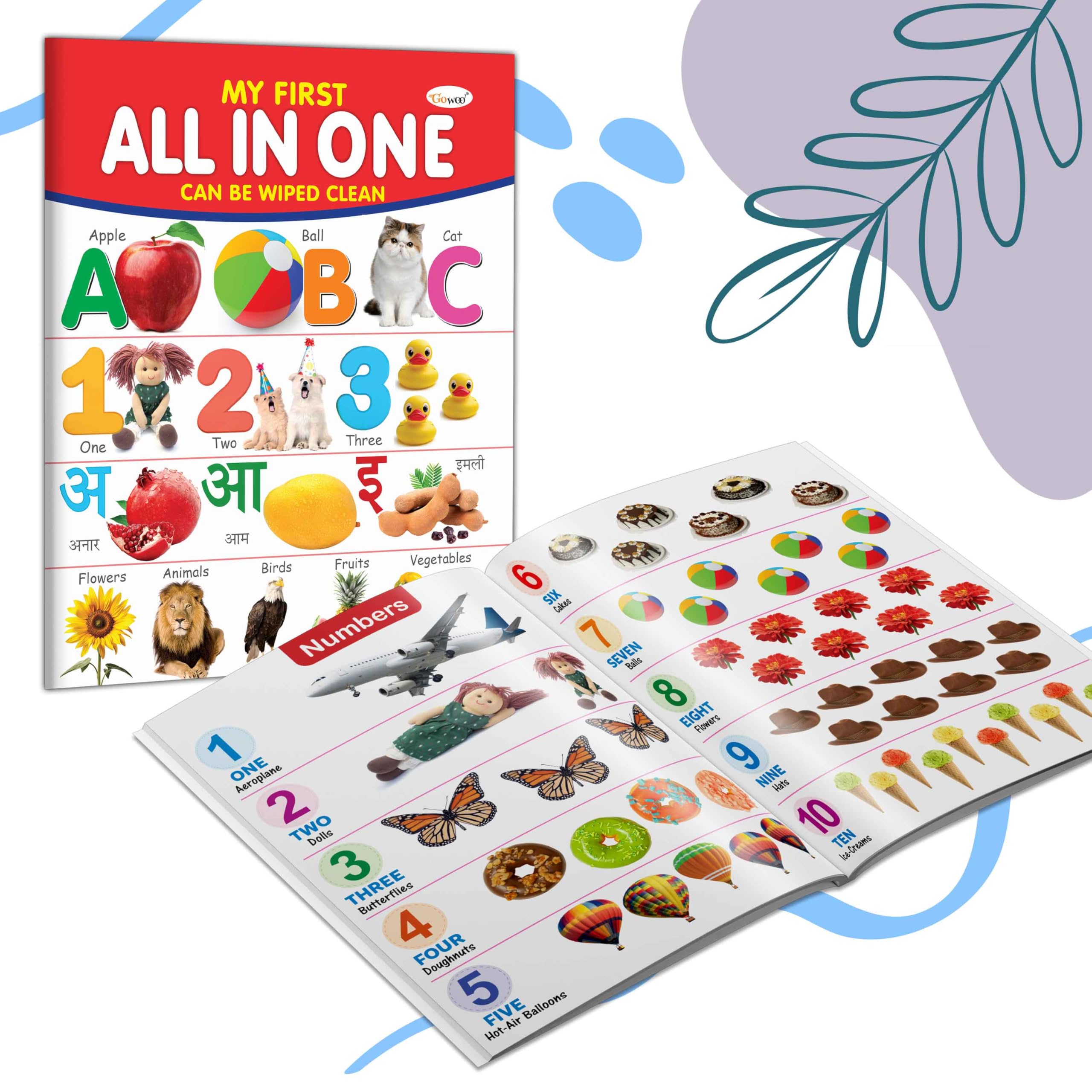 Childrens educational book collection : MY FIRST ALL IN ONE Learning book for preschoolers, Educational picture books for todd