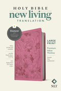 NLT Large Print Premium Value Thinline Bible, FilamentEnabled Edition (LeatherLike, Garden Pink)