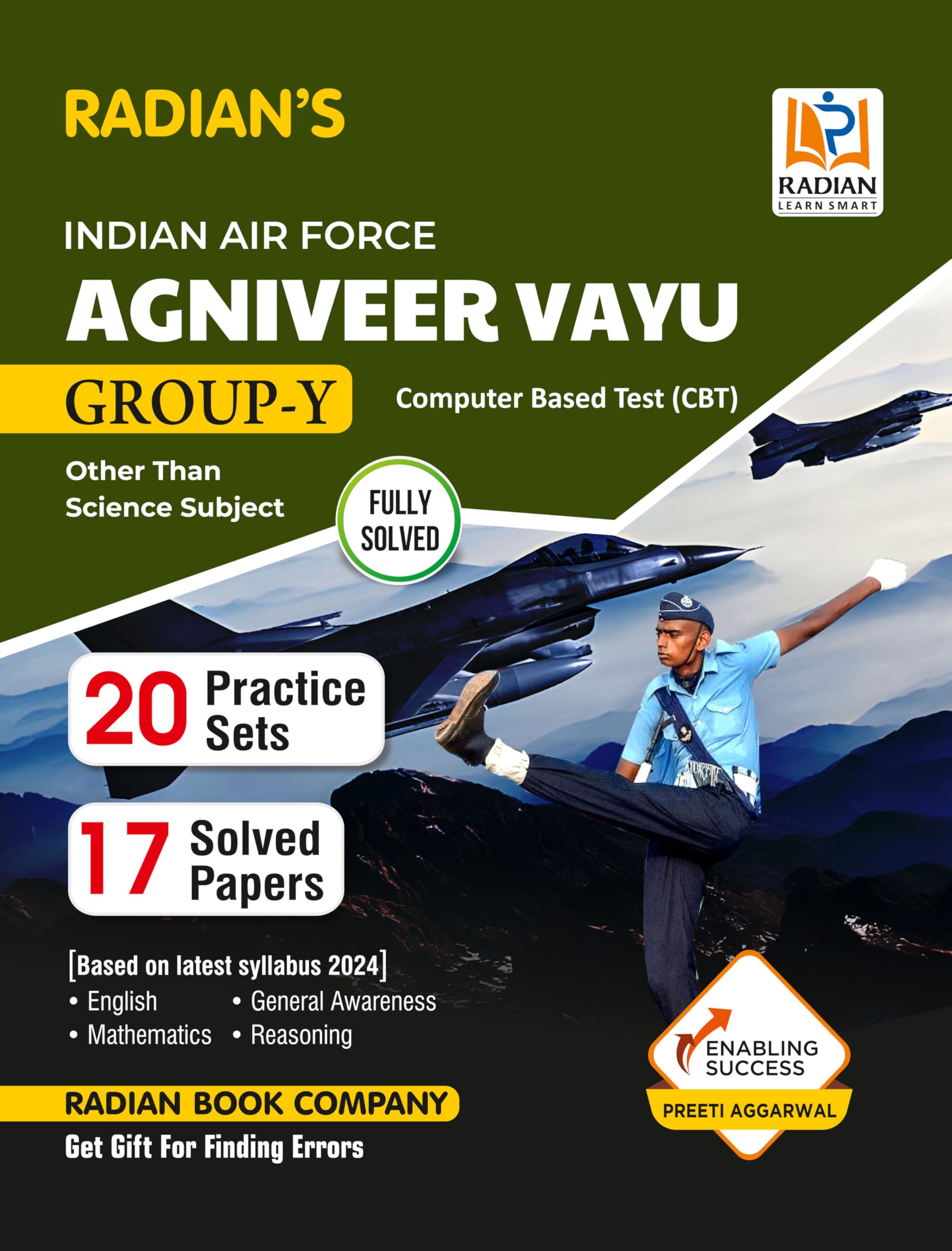 Agniveer Vayu  Indian Air Force Other Than Science Subject (GroupY) Practice Set & Previous Year Solved Papers Book in English