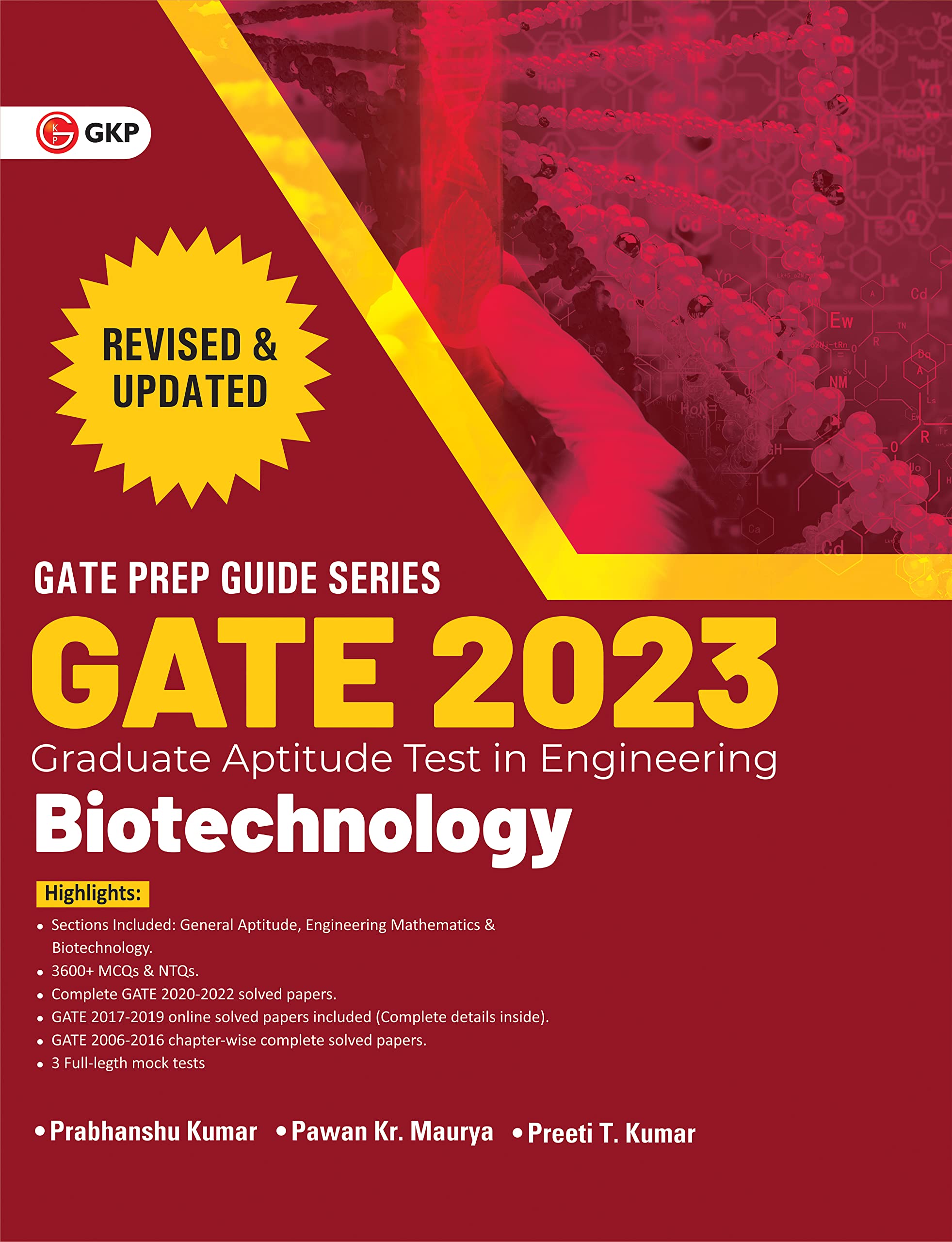 Gate 2023 : Biotechnology  Guide By Dr. Prabhanshu Kumar, Dr. Pawan Kr. Maurya, Er. Preeti T. Kumar