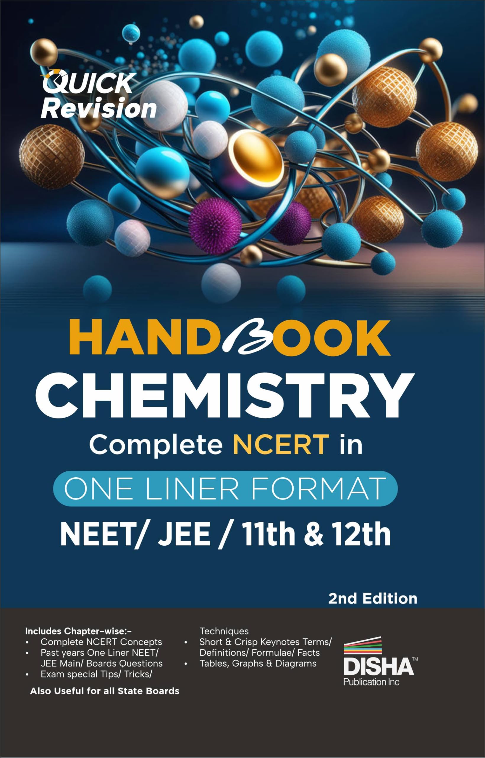 Disha Handbook Of Chemistry  Complete Ncert In One Liner Format For Neet/ Jee/ 11Th & 12Th  2Nd Edition | Engineering, Medical
