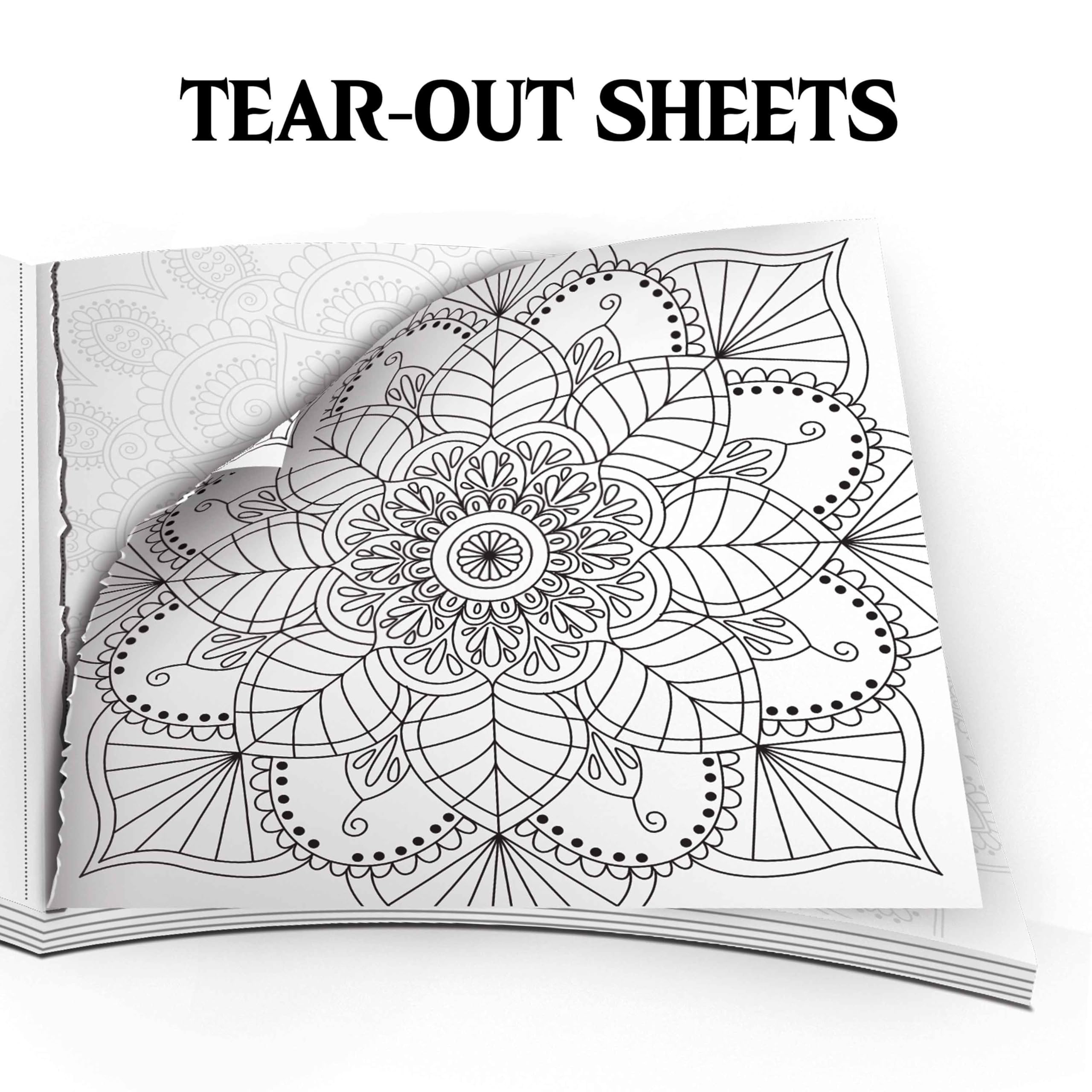 Mandala coloring workbook : Art Therapy Mandala Adult Colouring Book 1 : Adult coloring book with tearout sheets, Mandala magi