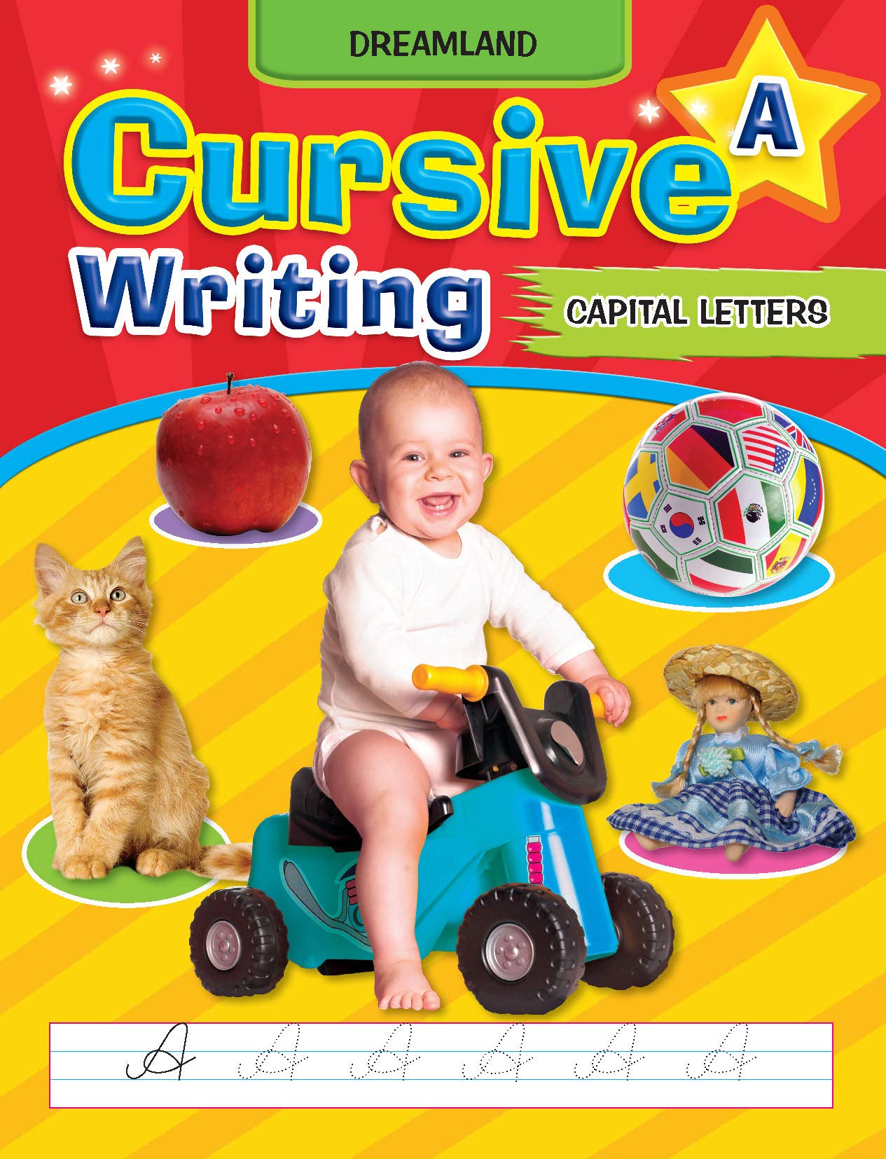 Cursive Writing Book For Kids  Learn Capital Letters (Part A) | StepByStep Handwriting Practice With AZ Uppercase Letters | 