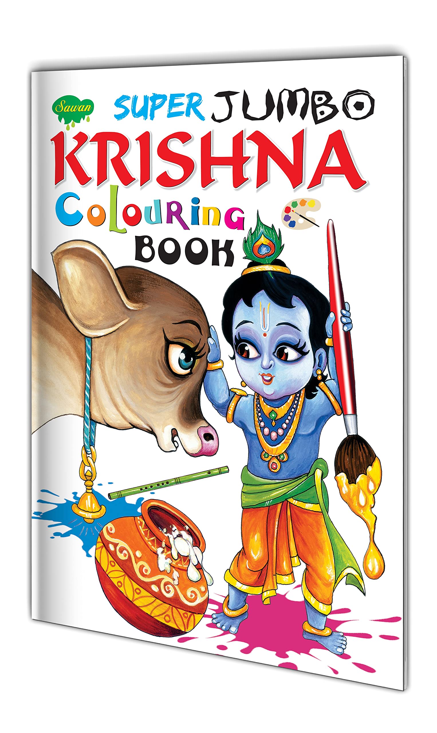 Super Jumbo Krishna Colouring Book By Sawan [Paperback] Sawan