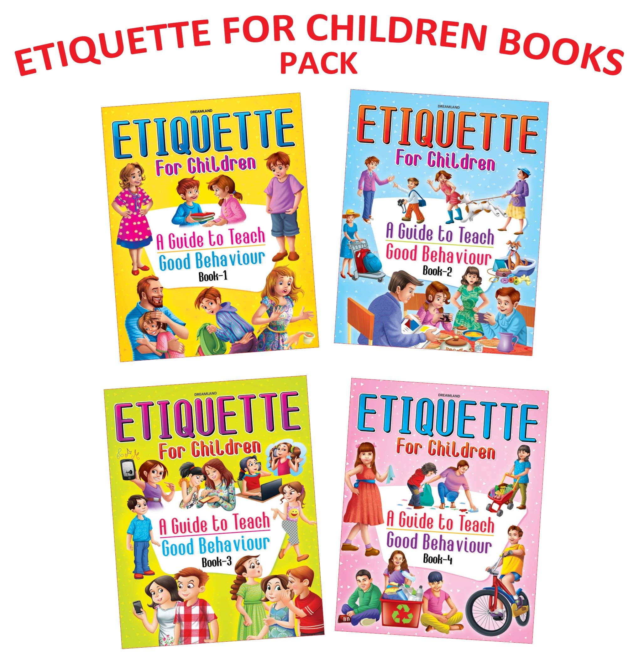 Etiquette for Children Pack of 4  Fun Guide to Good Manners, Polite Behavior, Social Skills, Magic Words, Compliments, and Ever