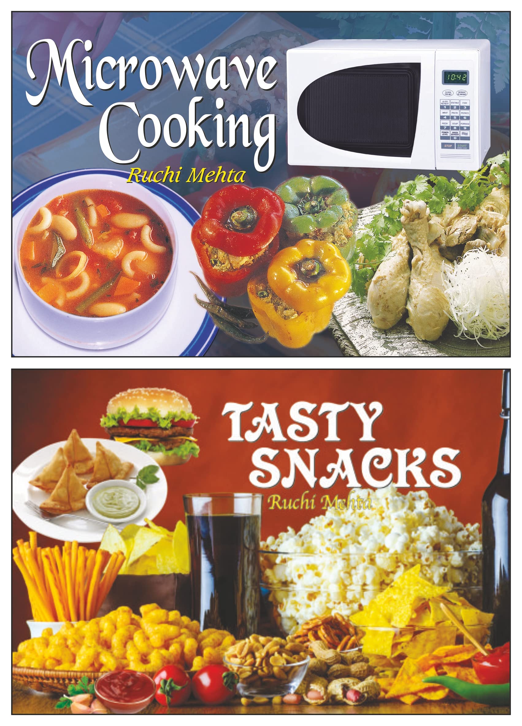 Sawan Present Set Of 2 Ruchi Mehta Cookery Books | Microwave Cooking And Tasty Snacks