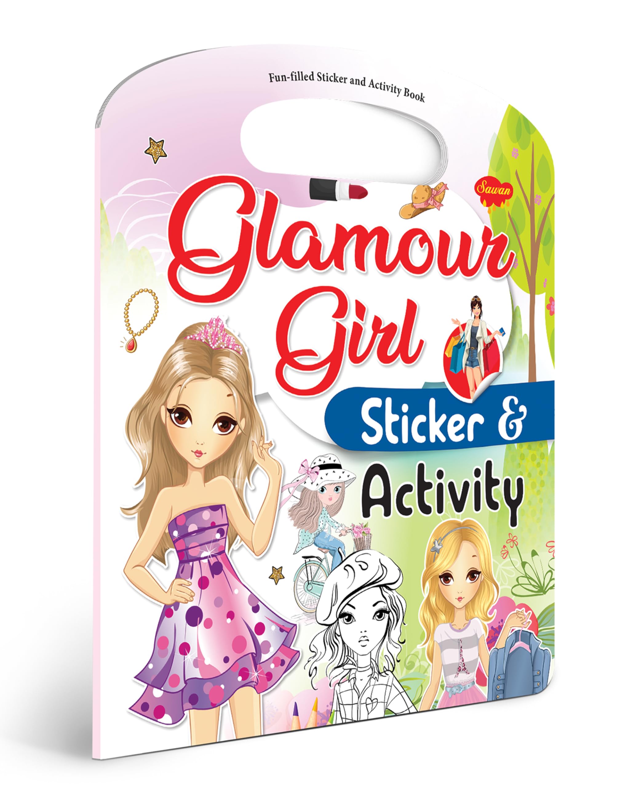 Glamour Girl Sticker and Activity book : Early learning sticker activity book, Fun educational book, Sticker book for early lear