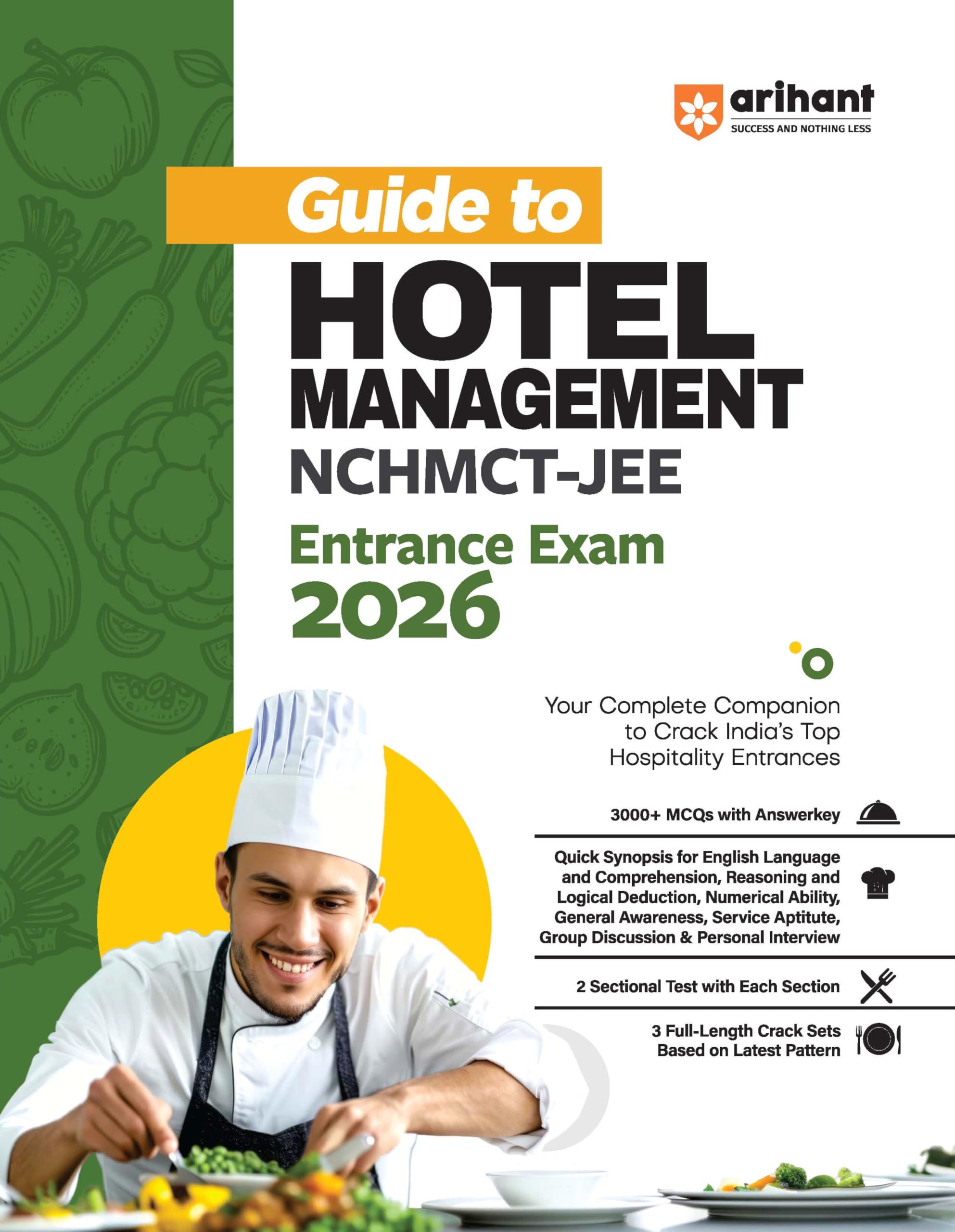 Arihant Guide to Hotel Management Entrance Exam 2026 | NCHMCT JEE Preparation Book with 3000+ MCQs, Solved Papers, Crack Sets & 
