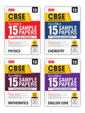 MTG CBSE Class 12 ScoreMore 15 Sample Papers Physics, Chemistry, Mathematics & English Books For 2025 Board Exam (Set of 4) | De