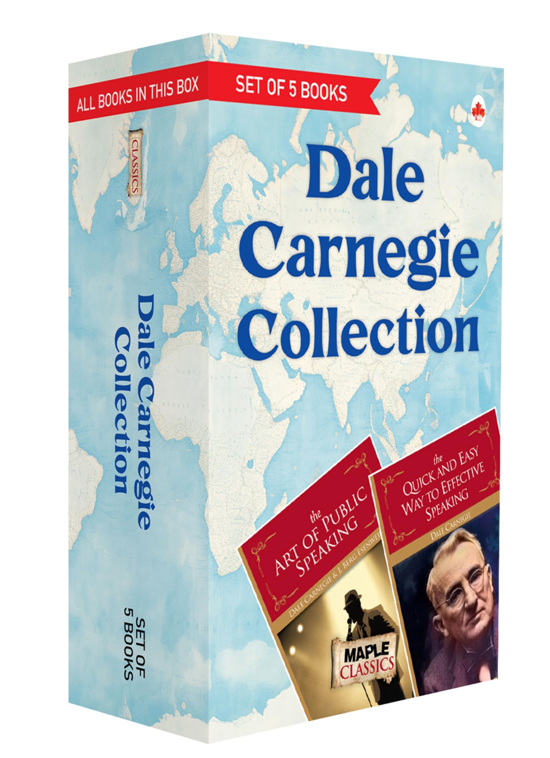 Dale Carnegie (Set of 5 Books)  The Quick and Easy Way to Effective Speaking, How to Stop Worrying and Start Living, How to Dev