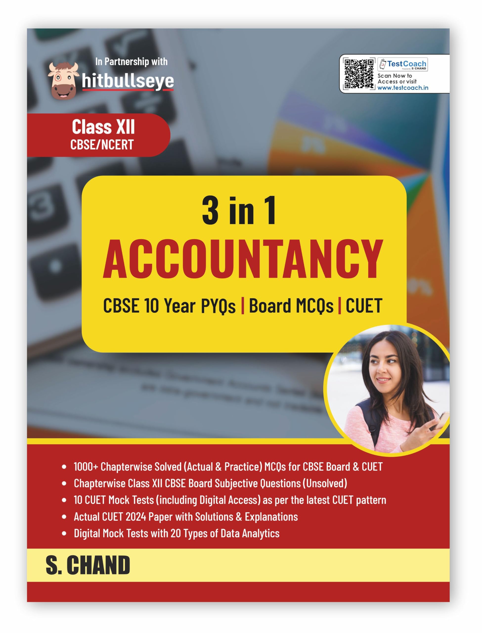 CUET (UG) Accountancy Class 12TH (3 in 1) | CBSE/NCERT | CBSE 10 Year PYQs | Board MCQs | 2024 CUET Papers with Solution | Hitbu