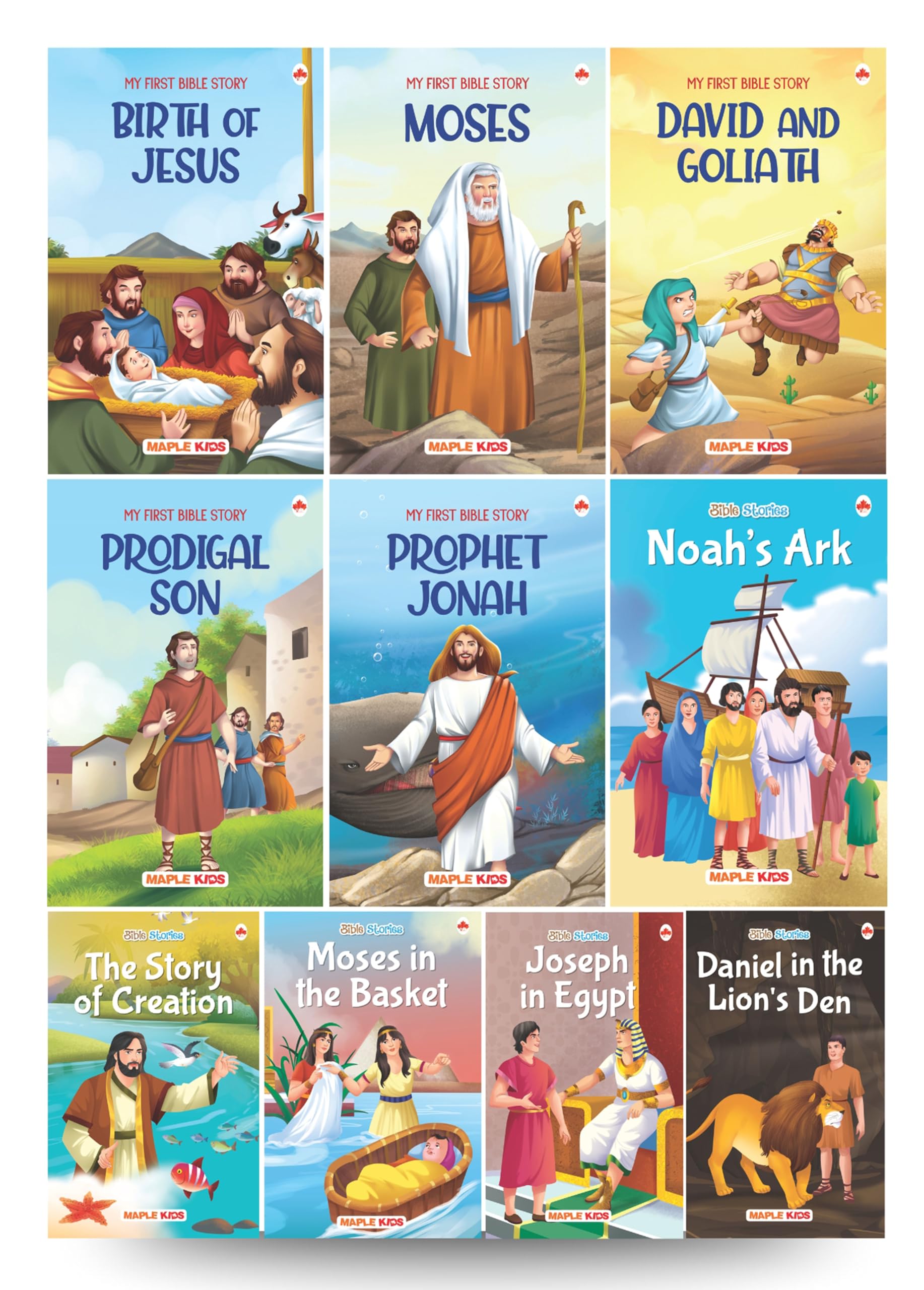 Story Books for Kids  Bible Stories (Illustrated)  (Set of 10 Books)  English Stories for Children  Birth of Jesus, Prophet 