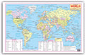 World Political (English) (Size 12 X18 Inchs) | Hard Lamination With Both Side Printing