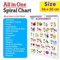 My First ALL IN ONE SPIRAL CHART : Kids first little library, Chart for kids, Early learning Chart, Picture Chart collection Wit