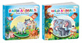 Babys First Farm Animals and Wild Animals Puzzle Board Book : Preschool learning puzzles book, Kids educational book, Toddler 