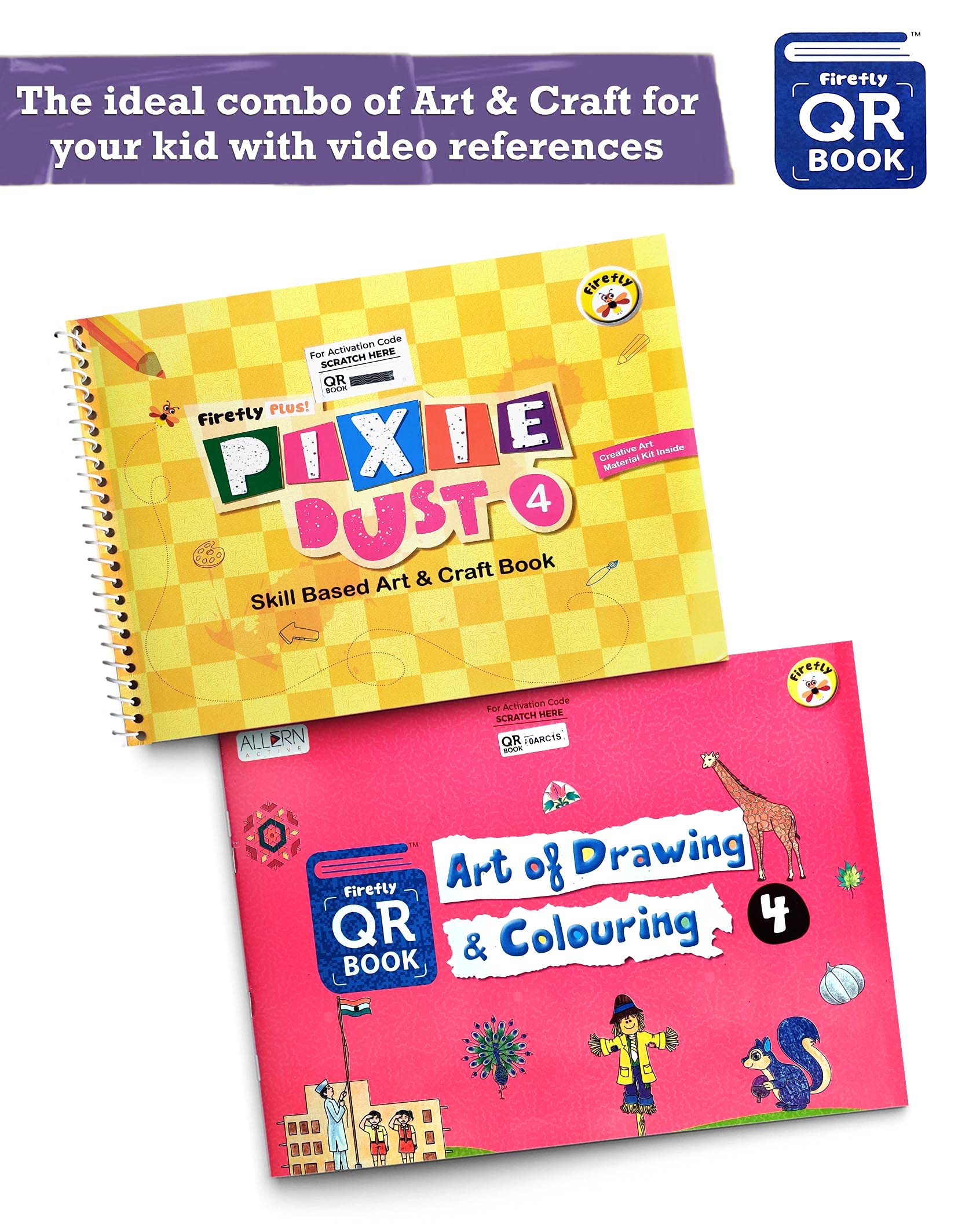 Firefly Pixie Dust And Art Of Drawing And Colouring Books 4 | Art And Craft Diy Kit With Material, Videos | Activity Books For 3