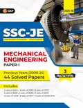 GKP SSC JE 2025 : Junior Engineers  Paper I  Mechanical Engineering  44 Previous Years Solved Papers (200824)