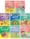 Colouring Books for Kids (Set of 8 books)  Gift to children for painting, drawing and colouring  Numbers, Fruits, Birds, Veget