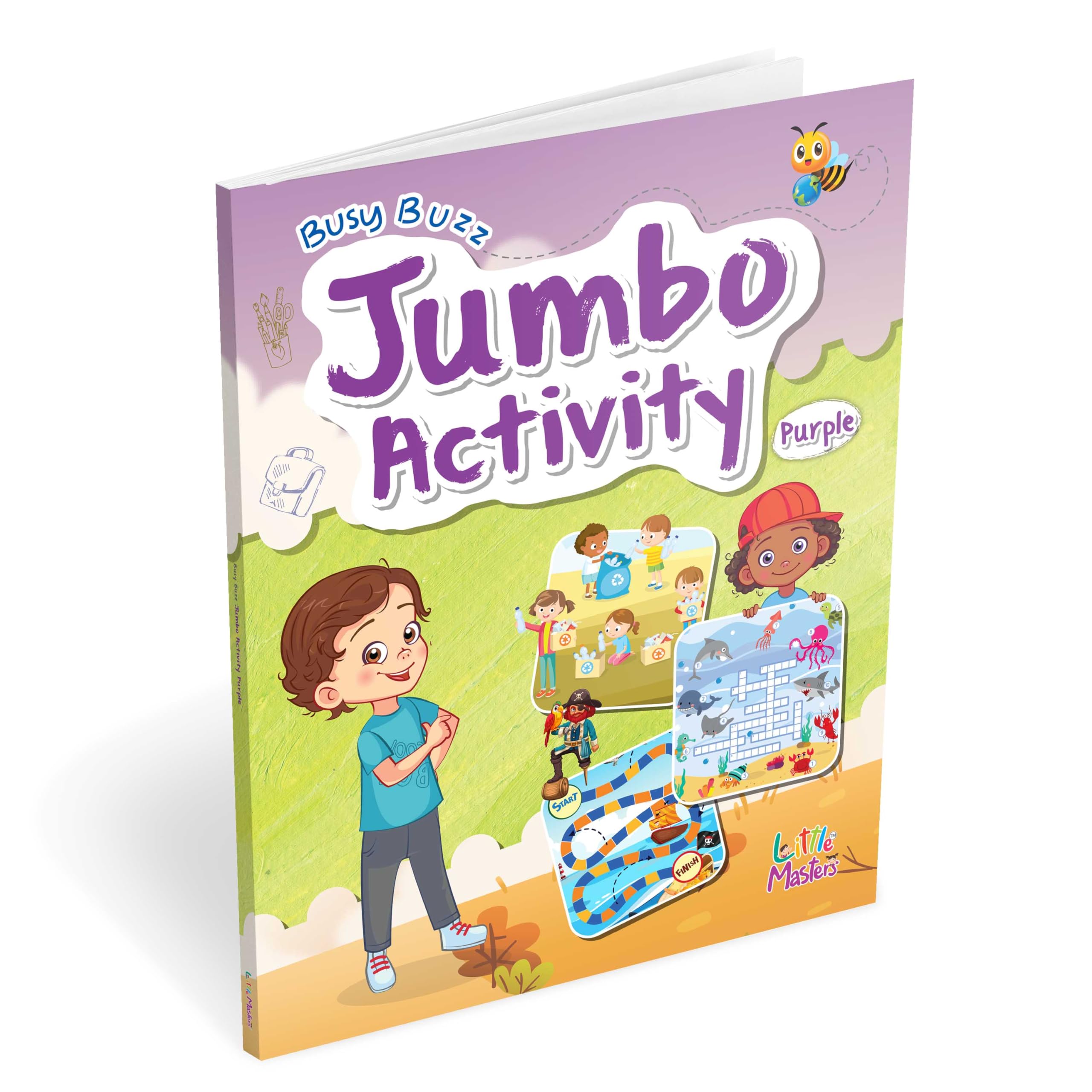 Busy Buzz Jumbo Activity Book Purple With Answers