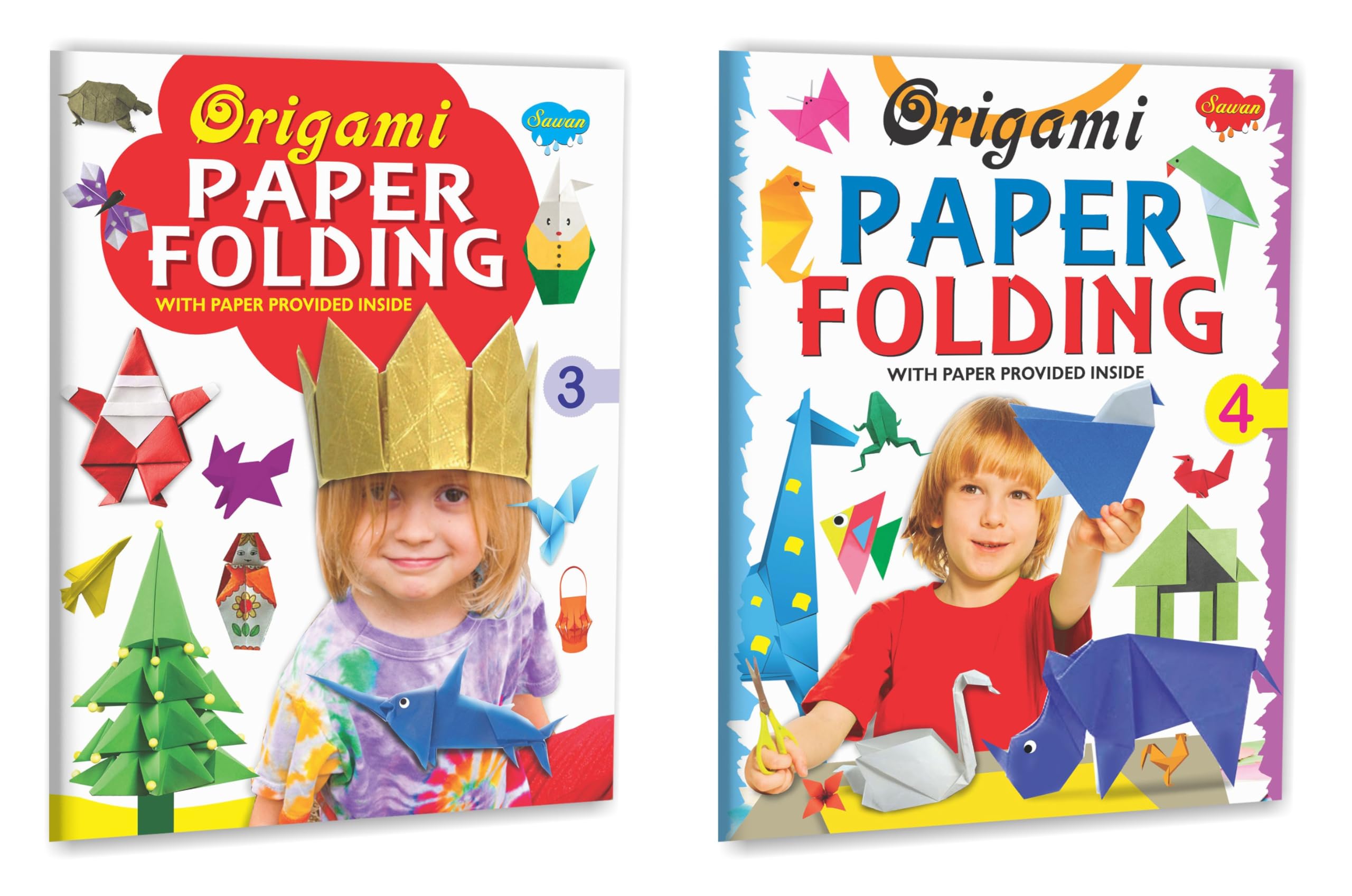 Set Of 2 Books, Origami Paper Folding3 And 4