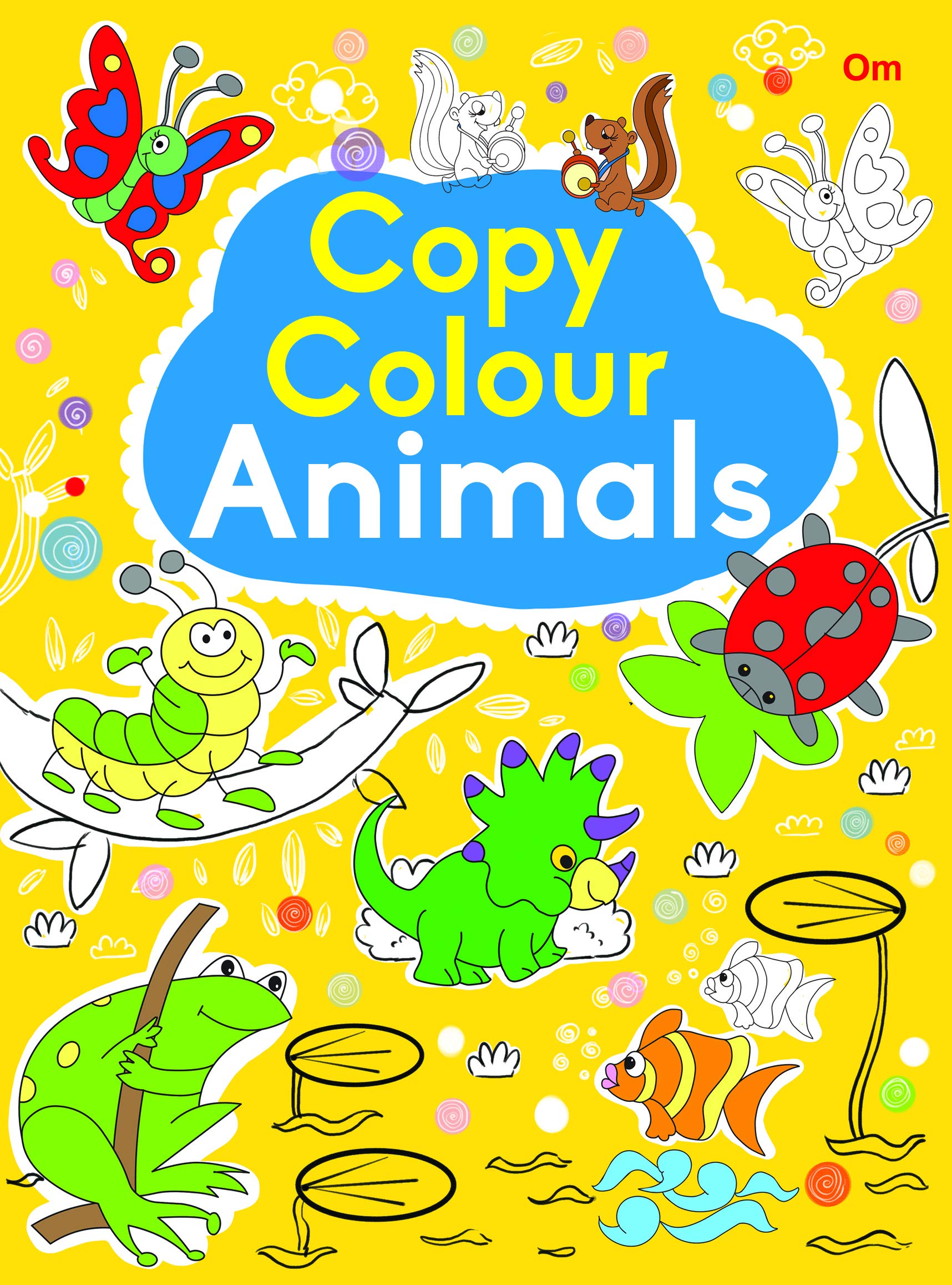 Colouring book : Copy Colour Animals (Colouring book for kids)