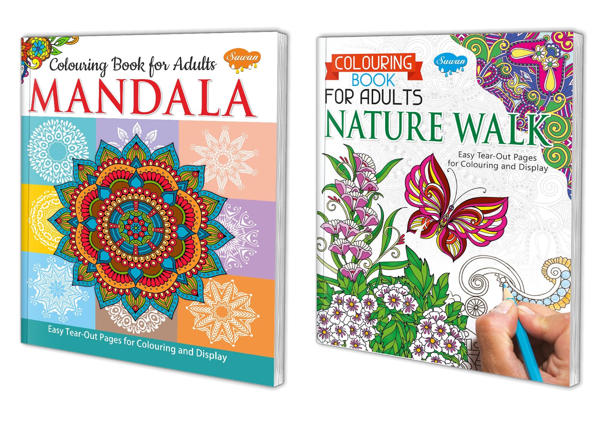Mandala And Nature Walk | 32 Designs Sawan Set Of 2 Books