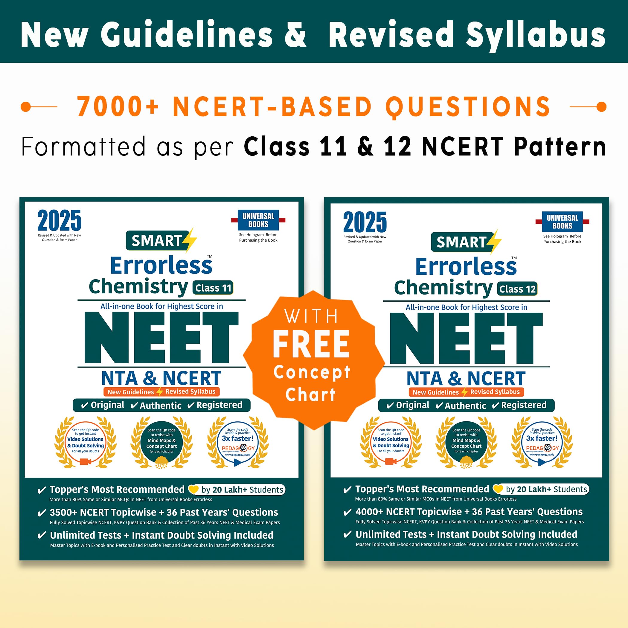 Universal Self Scorer Errorless Chemistry for NEET & AIIMS (Set of 2 Volume) 2019 Edition by Universal Books