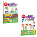 My First Transport and Shapes & Colors Sticker Book with 101+ Stickers | Combo of 2 sticker books | Learning with Stickers for k