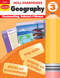 EvanMoor Skill Sharpeners: Geography, Grade 3 Activity Book  Supplemental AtHome Resource Geography Skills Workbook