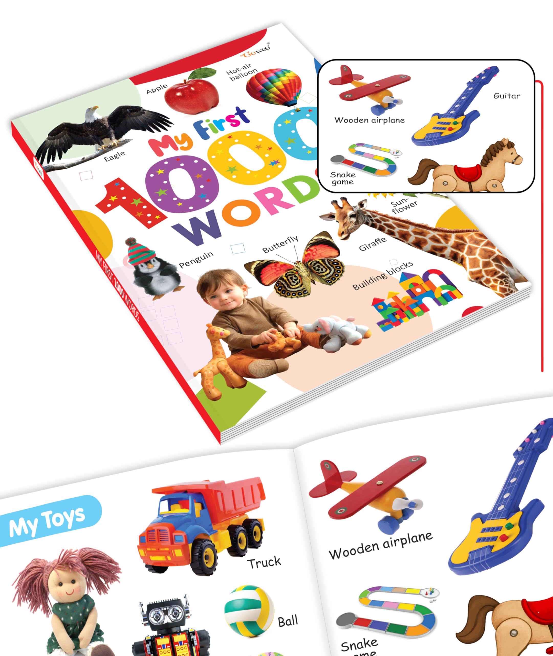 My First 1000 Words book : Educational Picture Dictionary for Children, Learning Book for Toddlers and Young Learners, Everyday 