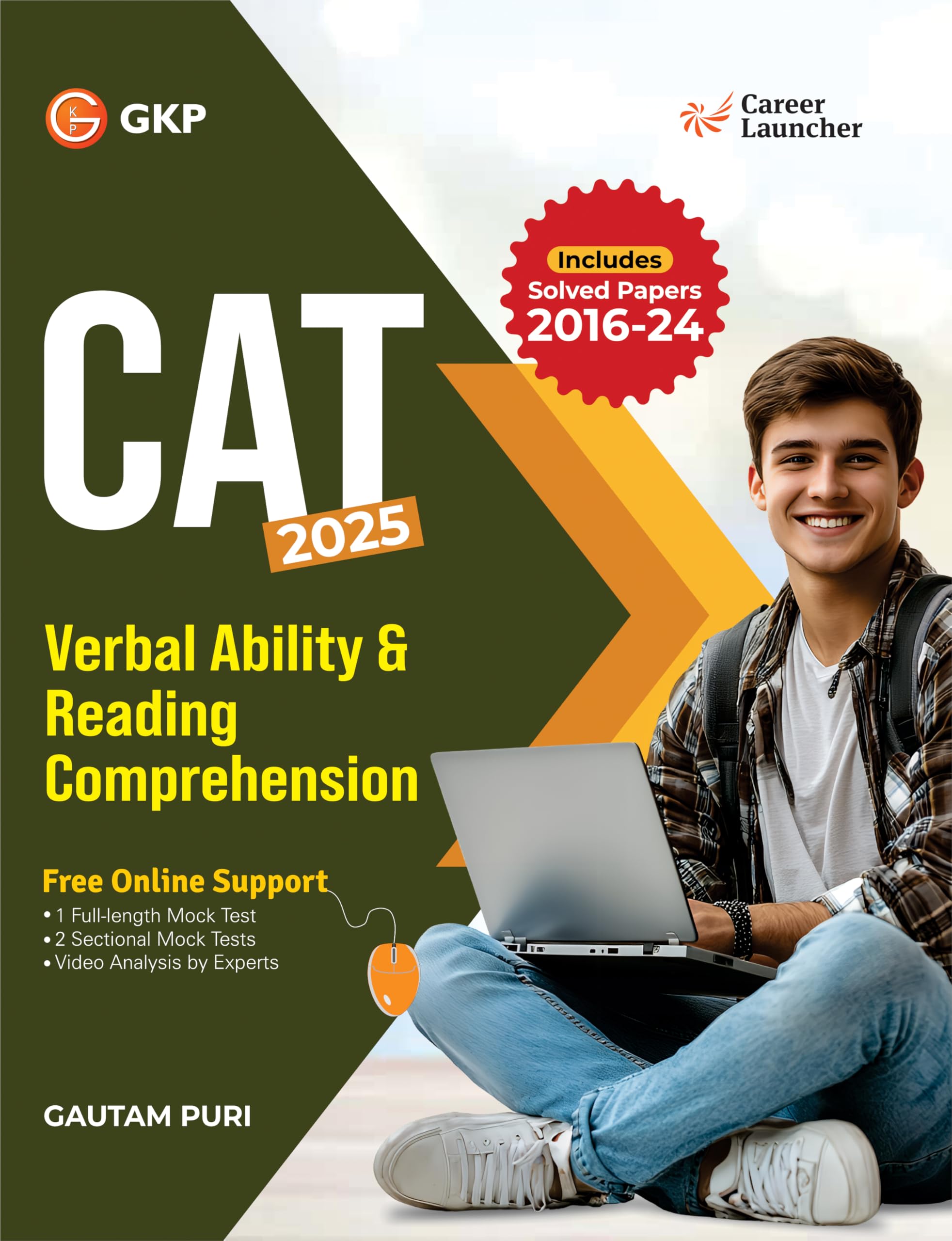 GKP CAT 2025 | Verbal Ability & Reading Comprehension | 5 Sectional Mock Tests & Solved Papers 20162024 with Free Online Suppor