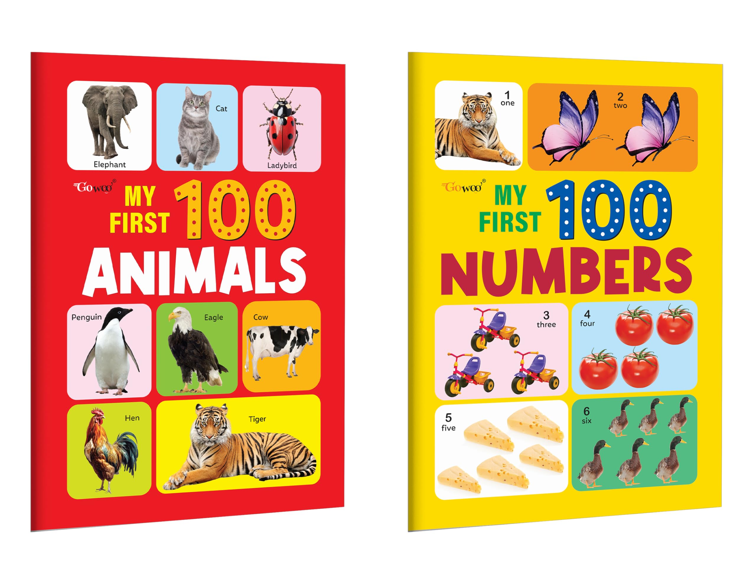 My First 100  Animals and Numbers : Counting books for kids, preschool learning pack, toddler educational set, colourful pictu