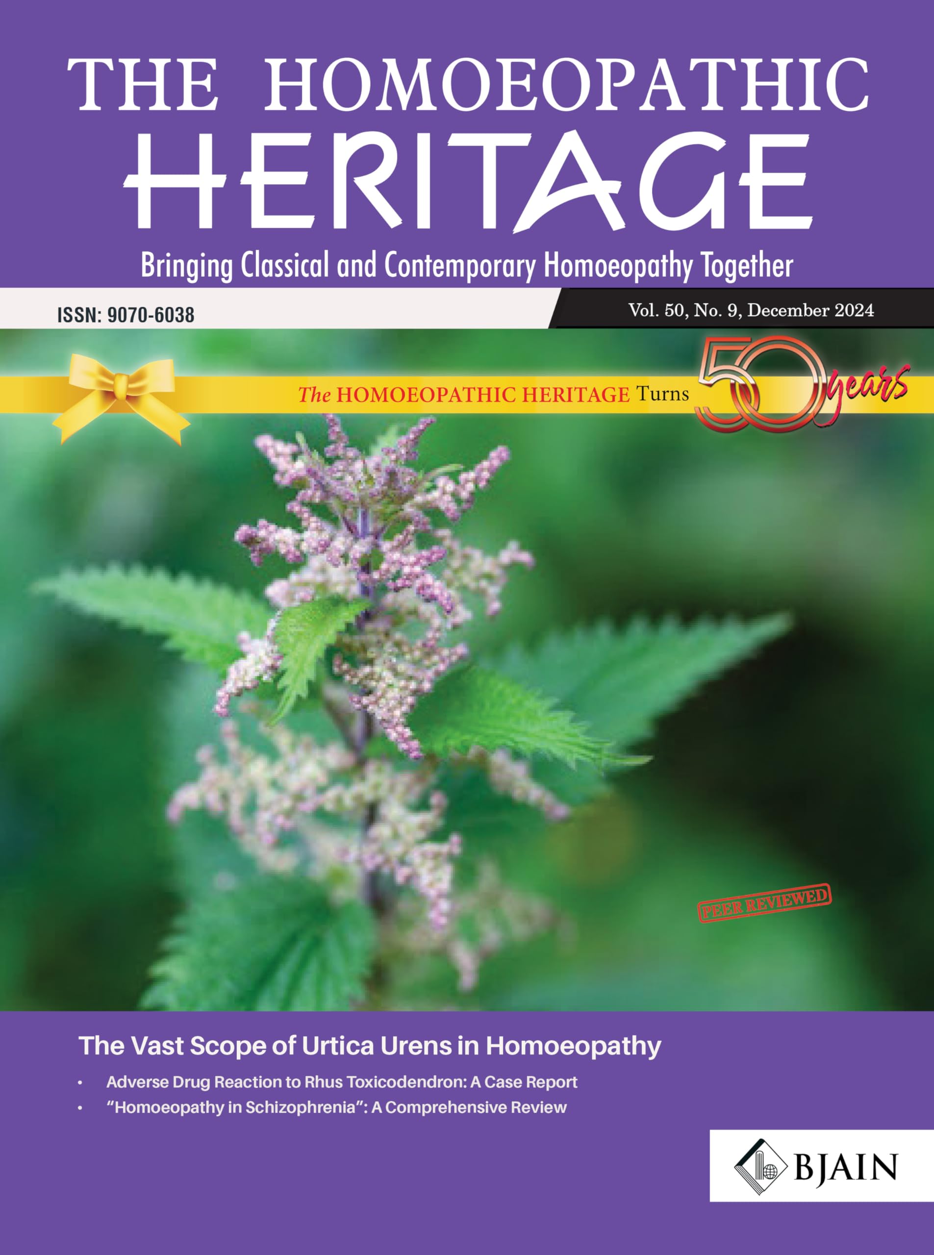 THE HOMOEOPATHIC HERITAGE  Bringing Classical and Contemporary Homoeopathy Together (December 2024)