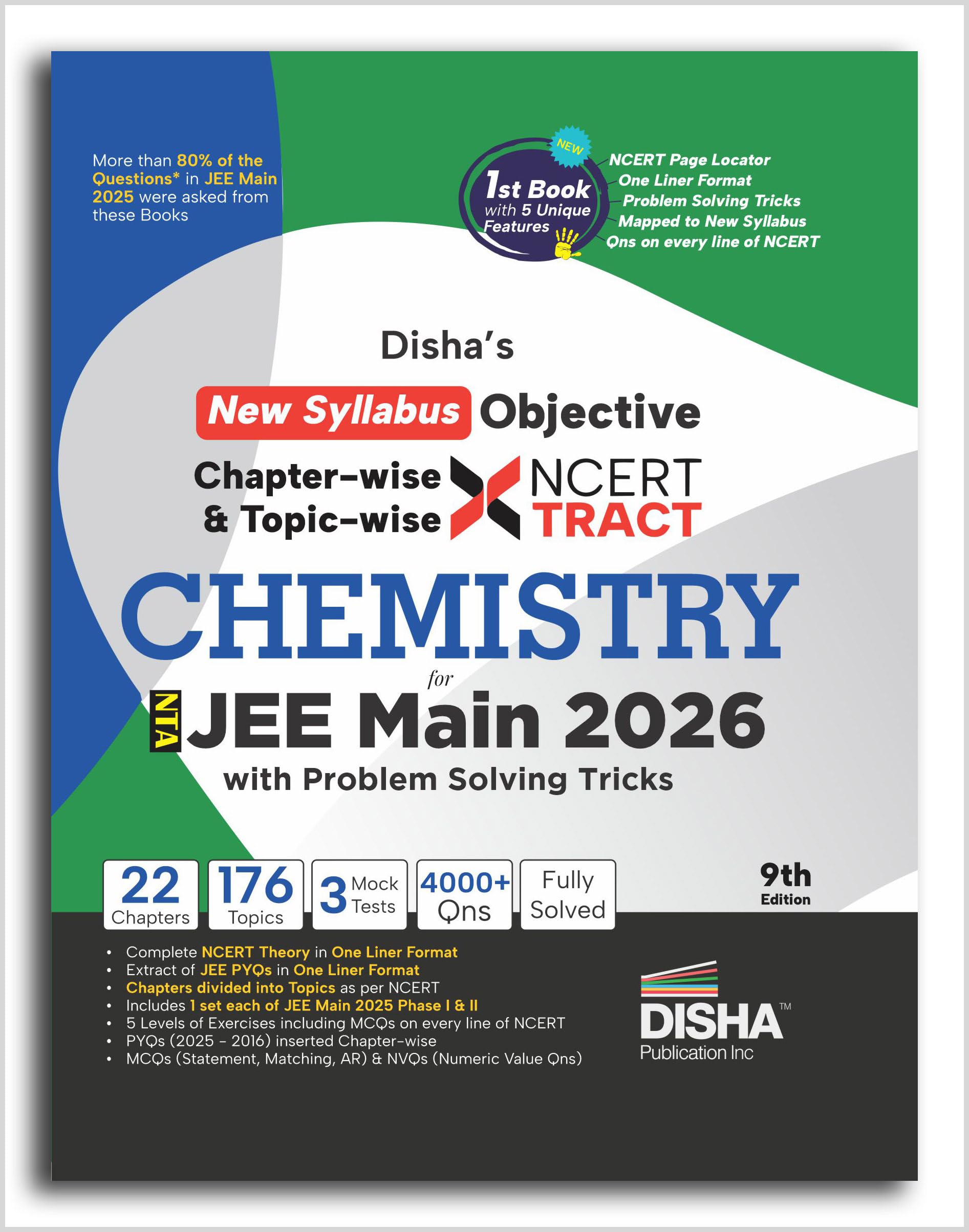 DishaS New Syllabus Objective Ncert Xtract Chemistry With Problem Solving Tricks For Nta Jee Main 9Th Edition | Bitsat, Viteee