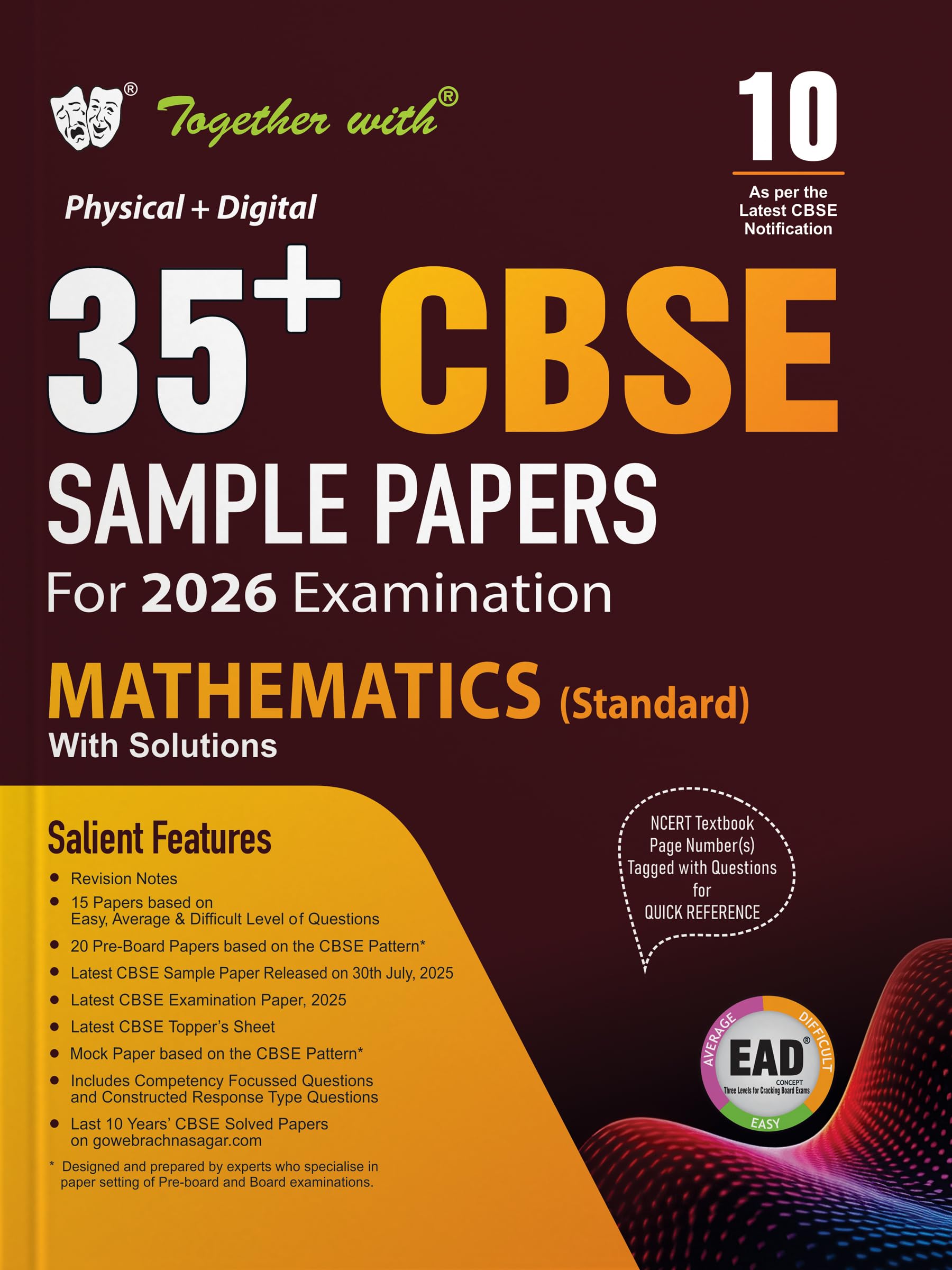 Together With 35+ Cbse Sample Papers Class 10 Mathematics (Standard) For 2026 Board Exam | Ead Series In Physical + Digital Edit