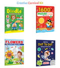 Doodle Colouring for Kids  Green Edition, 1600 Mosaic Stickers with Colouring  Book 1 and more : Creative sticker fun, Flower
