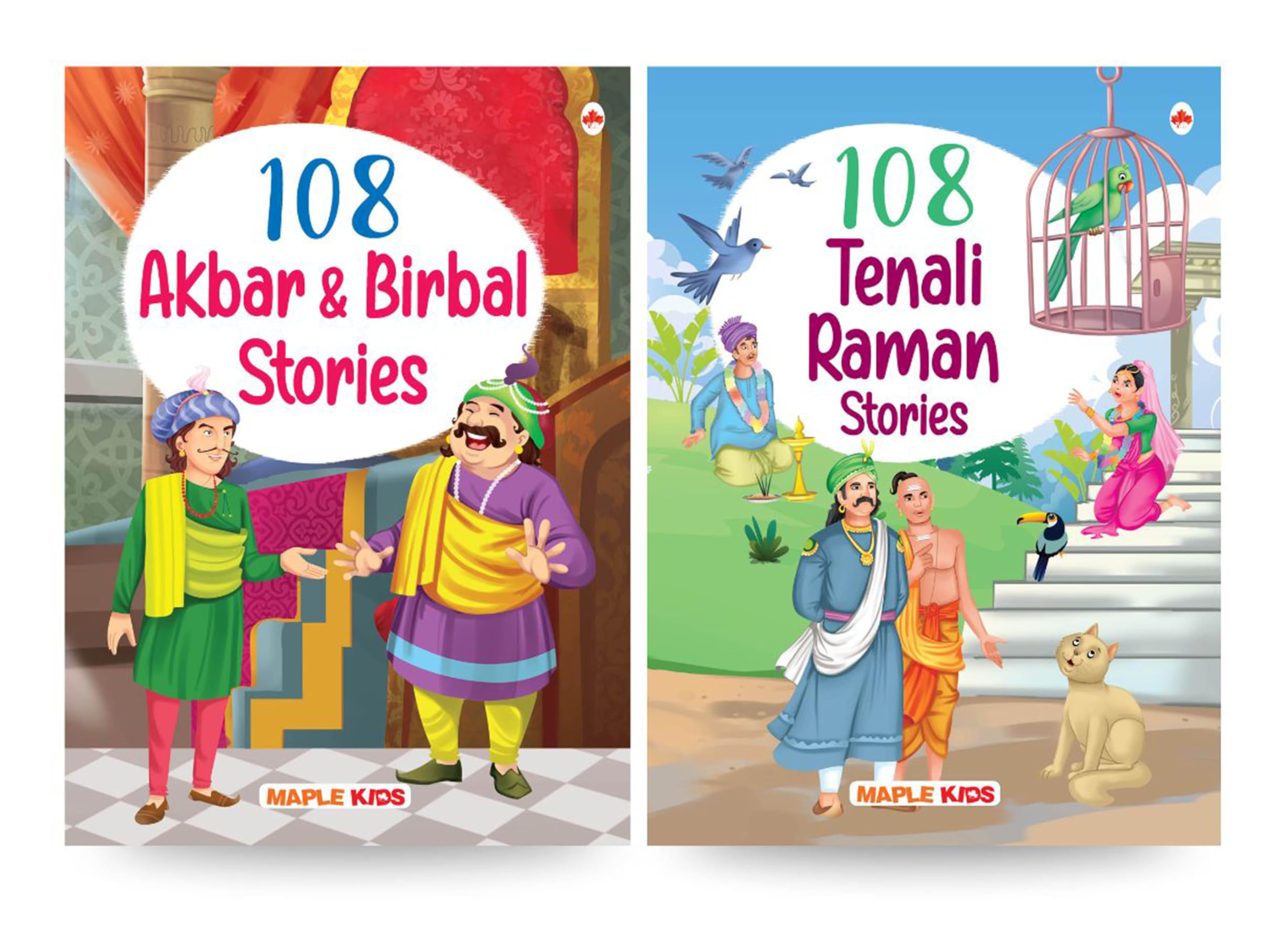 Story Books for Kids  200+ Stories (Set of 2 Books) (Illustrated)  Akbar & Birbal, Tenali Raman  Classic Tales of India  Eng