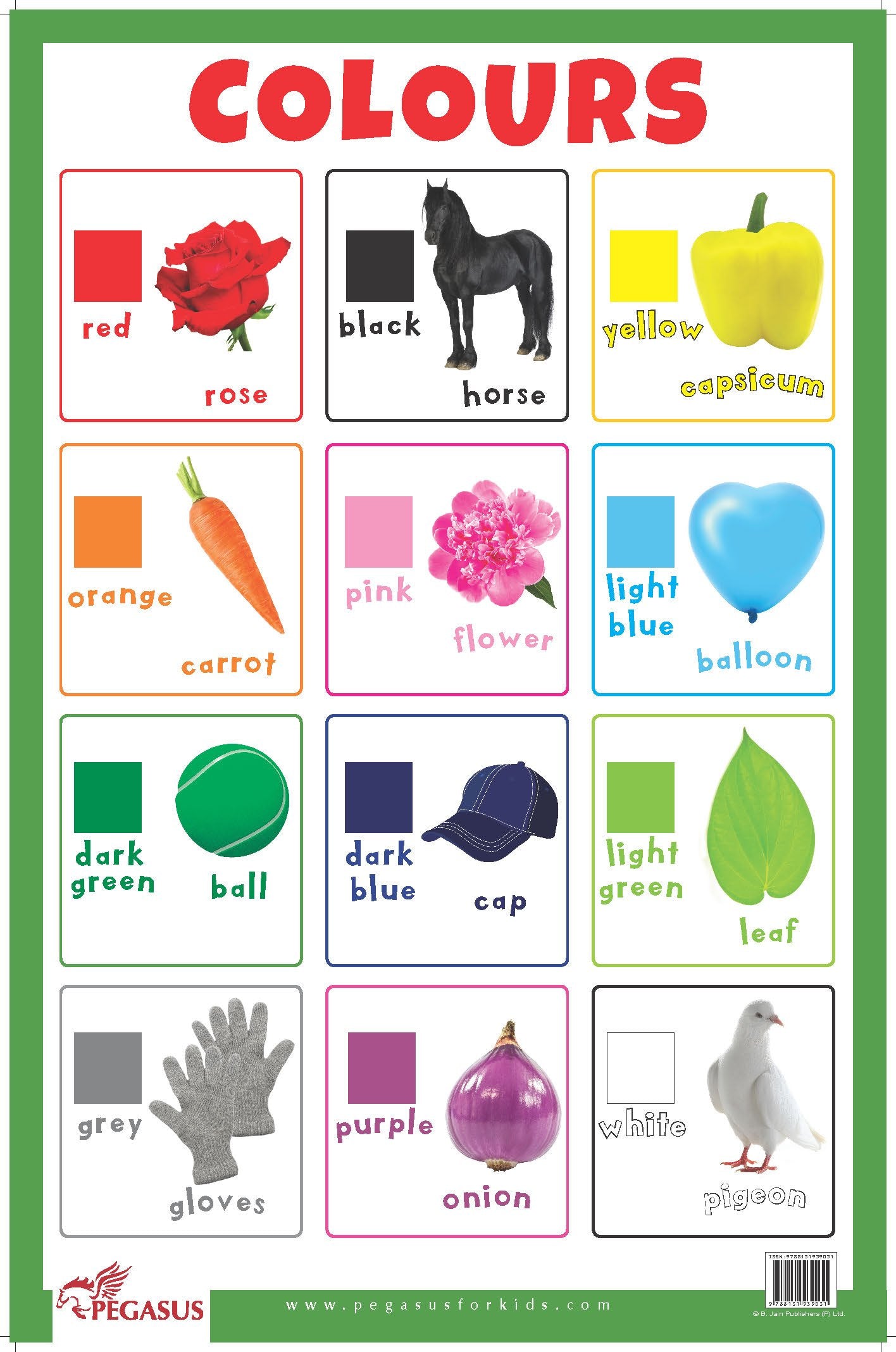 Colours  Thick Laminated Preschool Chart