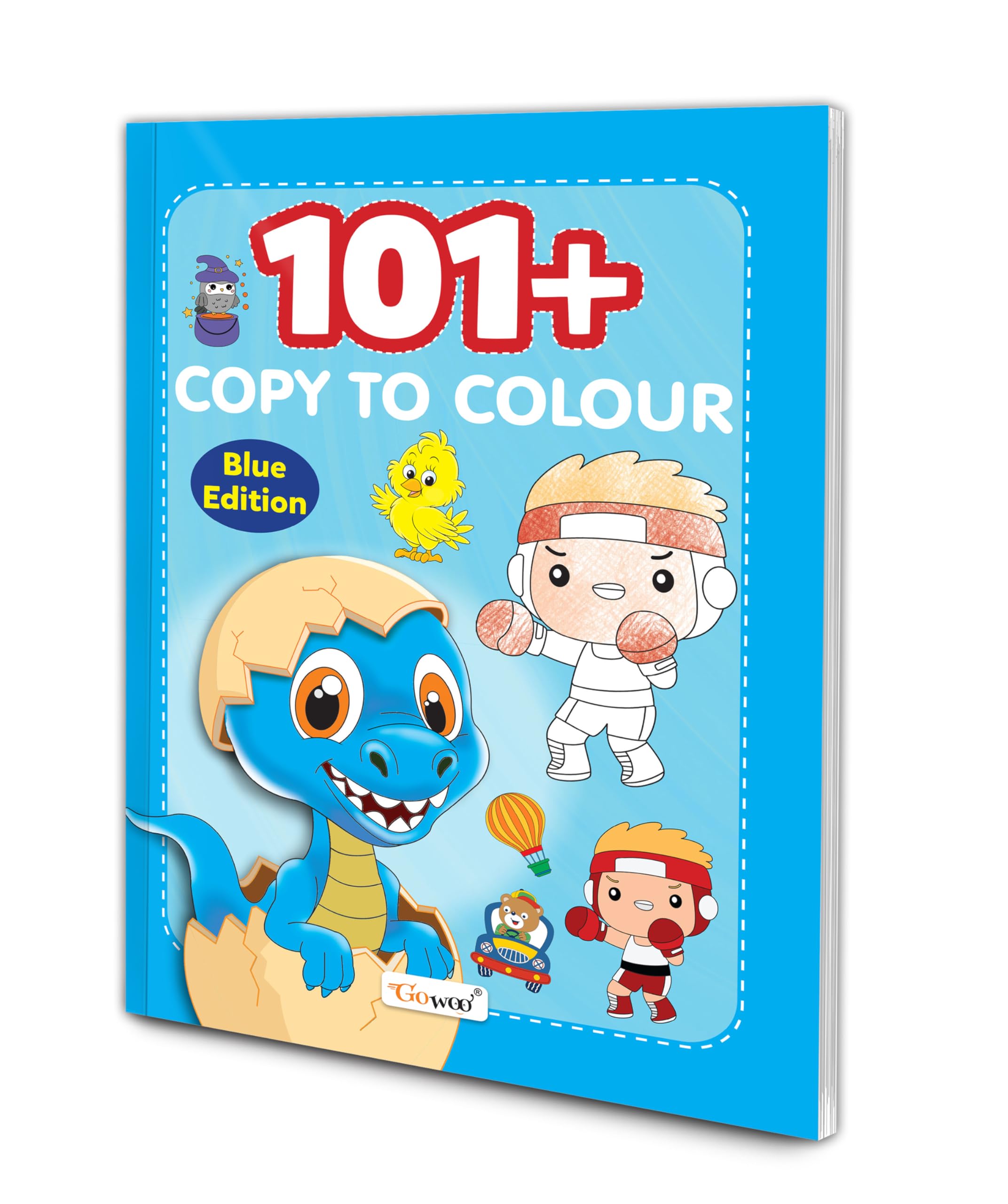 101+ Copy to Colour  Blue Edition : Creative Colouring Book for Preschool, Fun Activity Book for Kids, UKG Art Book for Kids, 