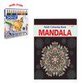 Mandala  Adult Colouring Book with 12 Colour Pencils + 1 Sharpner : adult colouring kit with sharpener, meditative art book for
