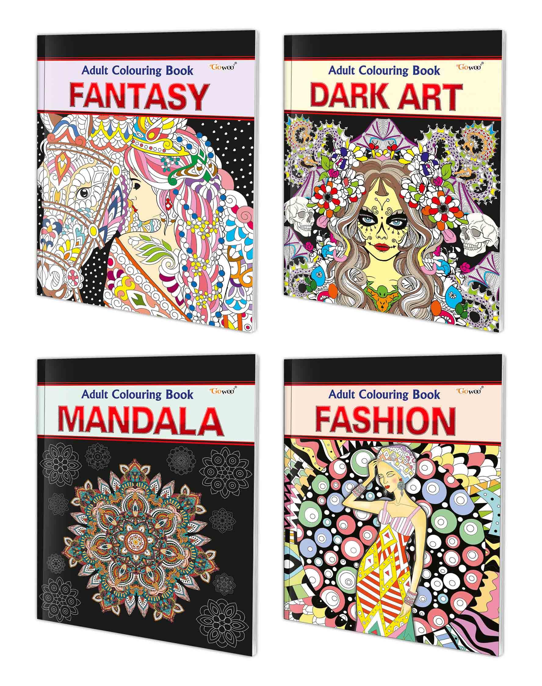 Fantasy, Dark Art, Mandala and Fashion  Adult Colouring Book : Creative Coloring for Adults, Relaxing Coloring Book, Coloring B