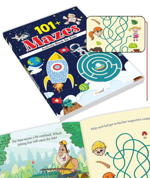 101+ Mazes Activity Book for Kids : Educational Activity book, Puzzle Workbook for Kids, Book for Preschoolers, Early learning b