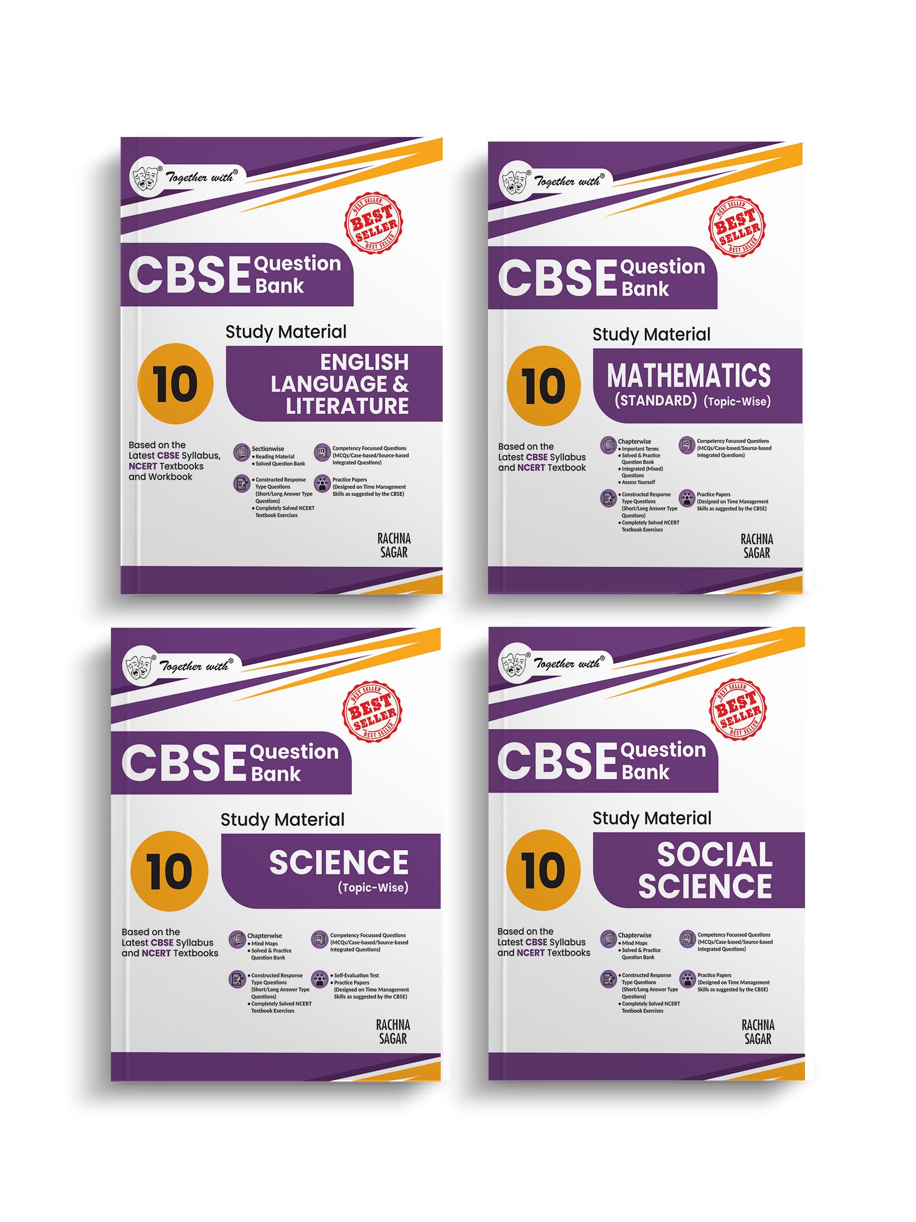 Together with CBSE Question Bank Class 10 English Language & Literature, Mathematics (Standard), Science & Social Science (Set o